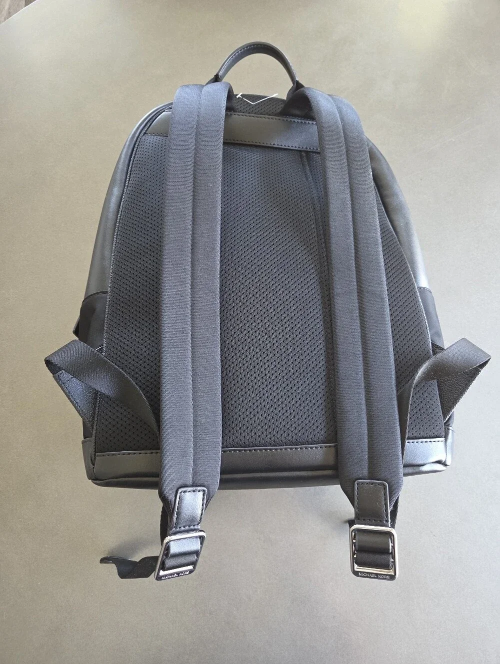 Michael Kors Men's Black Leather Brooklyn Explorer Logo Backpack New